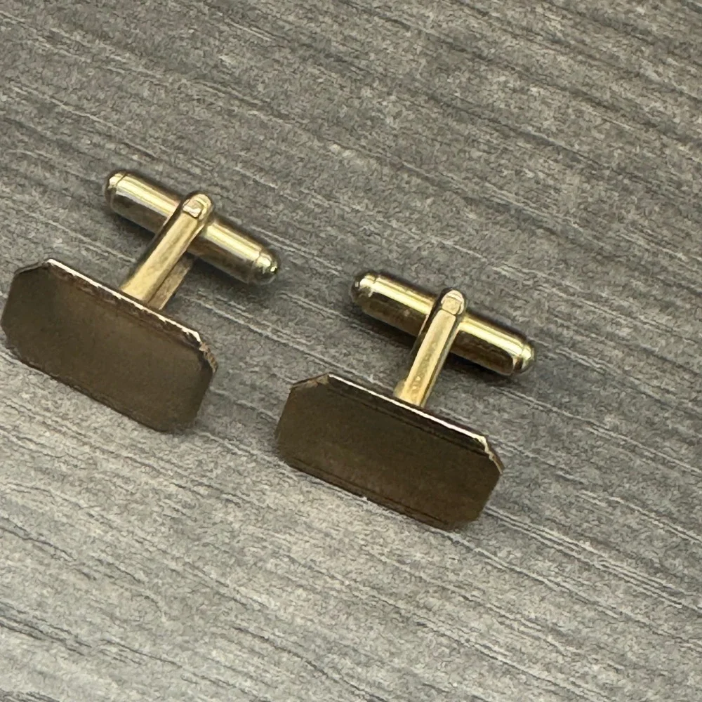 Unbranded Cufflinks Mens OS Gold Vintage Rectangular Classic Formal Accessory